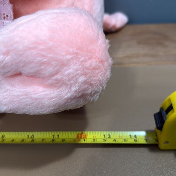 Vintage 1987 Rich's Exclusive Priscilla stuffed pink pig stuffed plush with bib - Picture 9 of 11